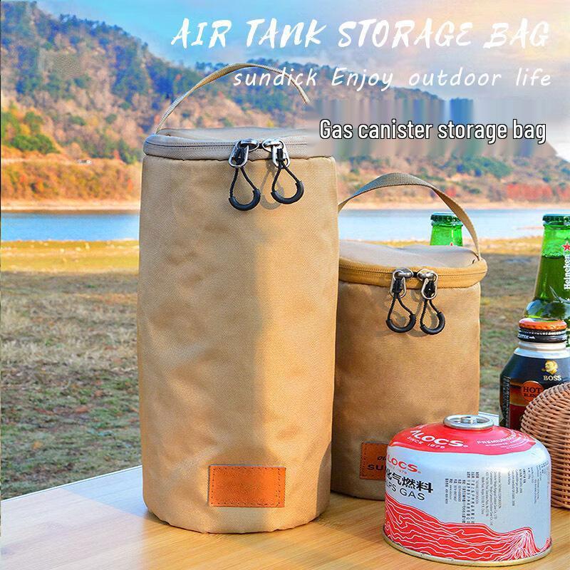 Outdoor Portable Camping Lantern and Gas Canister Storage Bag