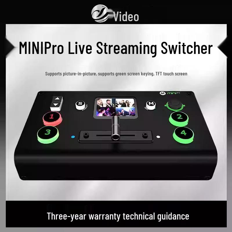 Jia Shi Ying Mini Pro HDMI Switcher: 4-way Director Live Broadcast Machine with Touch Screen & Picture-in-Picture