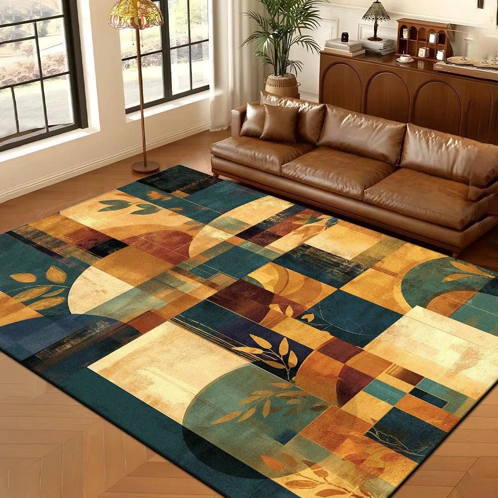 Nordisk Abstrakt Dekoration Matta för Vardagsrum Hem Soffområde Lounge Halkfri Matta Sovrum Studier Tvättbar Entrédörrmatta