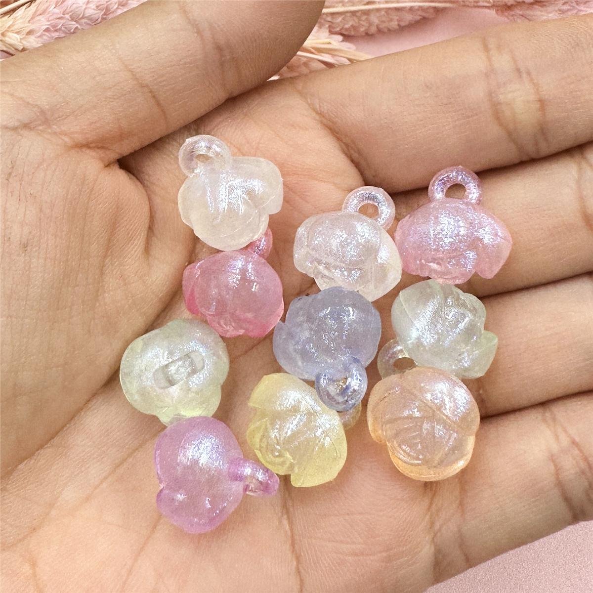 

Home Living Acrylic Fashion Ncklace Flower DIY Jewelry Accessories 10Pcs Popular Rose Beads Pendant High Quantity 14*15.5mm