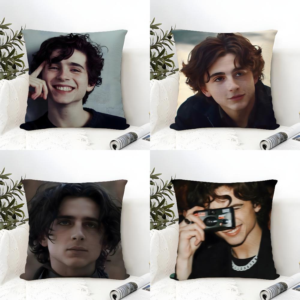 Junger Schauspieler Star T-Timothee C-Chalamet Kissenbezug Leinenkissenbezug Sofa Heimdeko Kissenbezug Kissenhülle