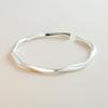 Zuyin S999 Mobius Bracelet, Minimalist, Light Luxury, Versatile, Non Conforming Design, Open End Pure Silver Bracelet for Women