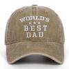 Adjustable World's Best Dad Caps Vintage Baseball Cap Fashion Outdoor Sunscreen Hats  Father's Gift