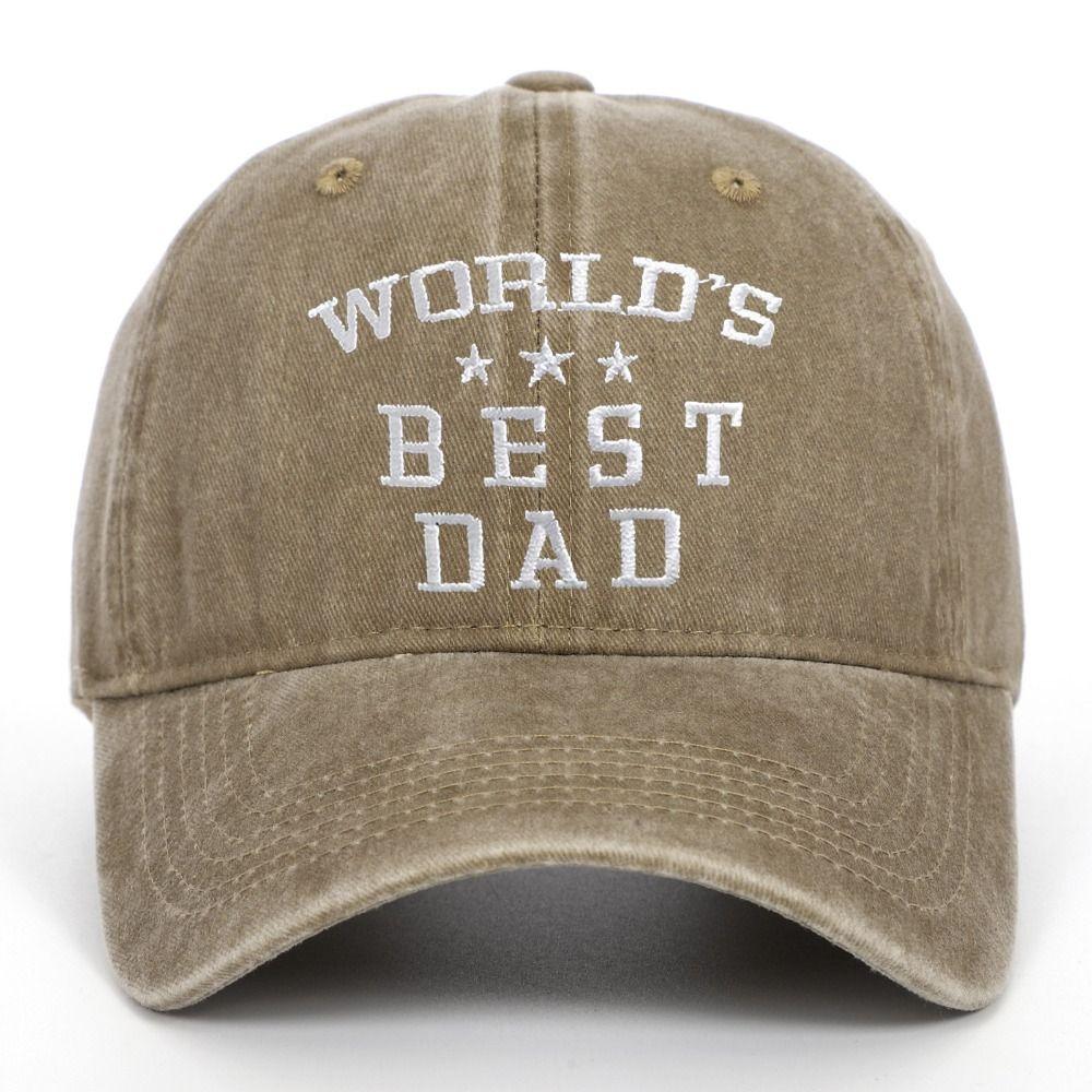 Adjustable World's Best Dad Caps Vintage Baseball Cap Fashion Outdoor Sunscreen Hats  Father's Gift