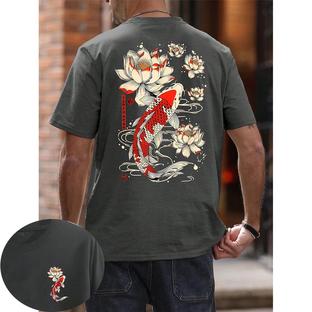 Printed Loose Fit Short Sleeve T-Shirt | Exquisite Design | Must-Have For Summer | Easy To Match Showcases Your Style Men Tops