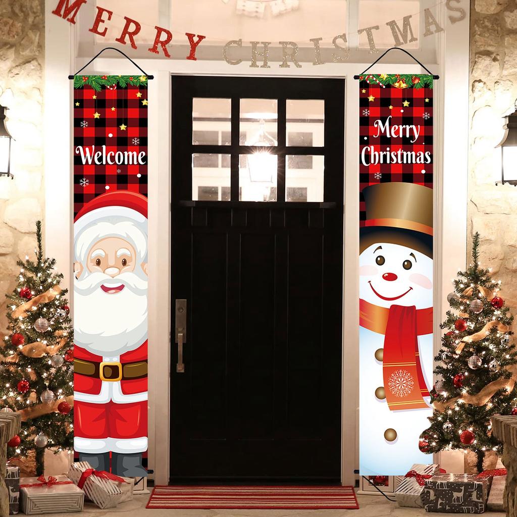 Nutcracker Soldier Banner Christmas Door Curtain Merry Christmas Decoration for Home 2025 Xmas Navidad Natal New Year Gifts