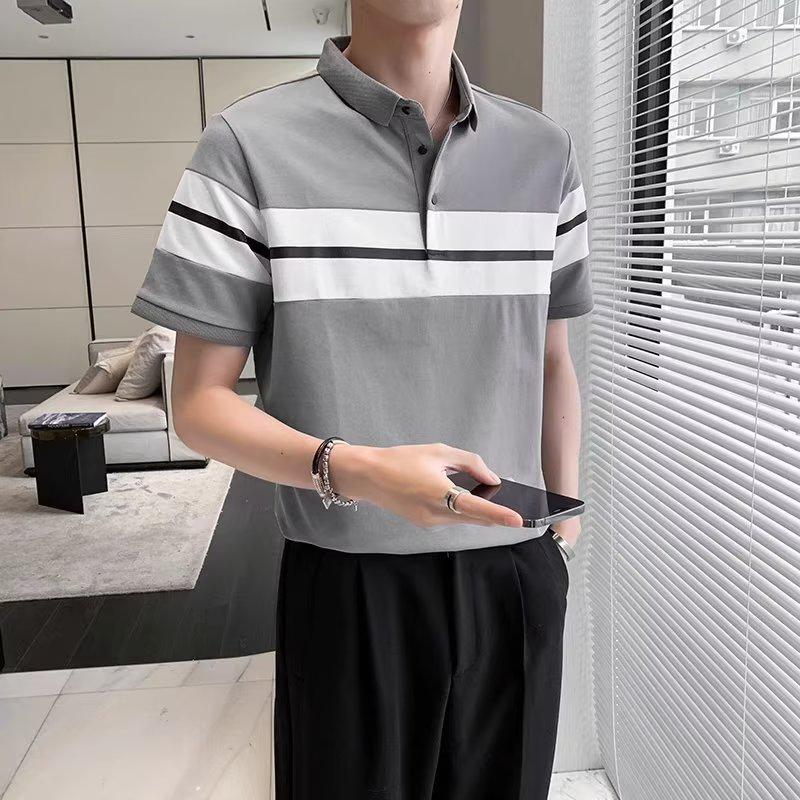 Trendy Men's 2023 Summer Slim-Fit Short-Sleeve Polo Shirt