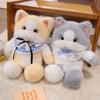 46cm Kawaii Soft Colorful Cat Plush Toy Cute Stuffed Animals Cartoon Kitten Plush Hug Pillow for Kids Girls Xmas Gift Decor