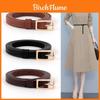 Minimalist Pu Leather Womens Thin Belt With Pin Buckle For Office And Casual Wear