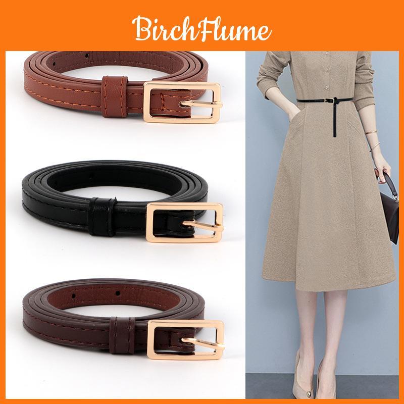Minimalist Pu Leather Womens Thin Belt With Pin Buckle For Office And Casual Wear