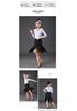 Girls' Exam Grade Latin Dance Costume Set - Long Sleeve Jumpsuit with Skirt for Autumn Practice