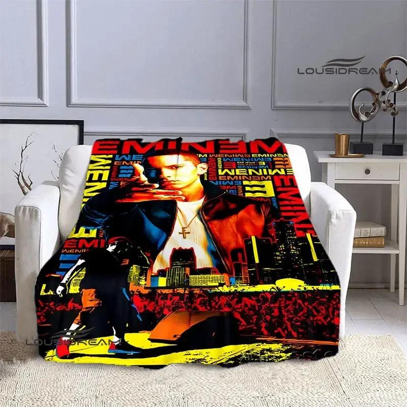 Eminem Hip-hop Singer Printing Blankets Warm Blanket Flannel Blanket Picnic Blanket Blankets for Beds Birthday Gift