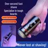 Mini USB Beard Shaver: Portable High Power Razor with Digital Display and German Steel Blades.