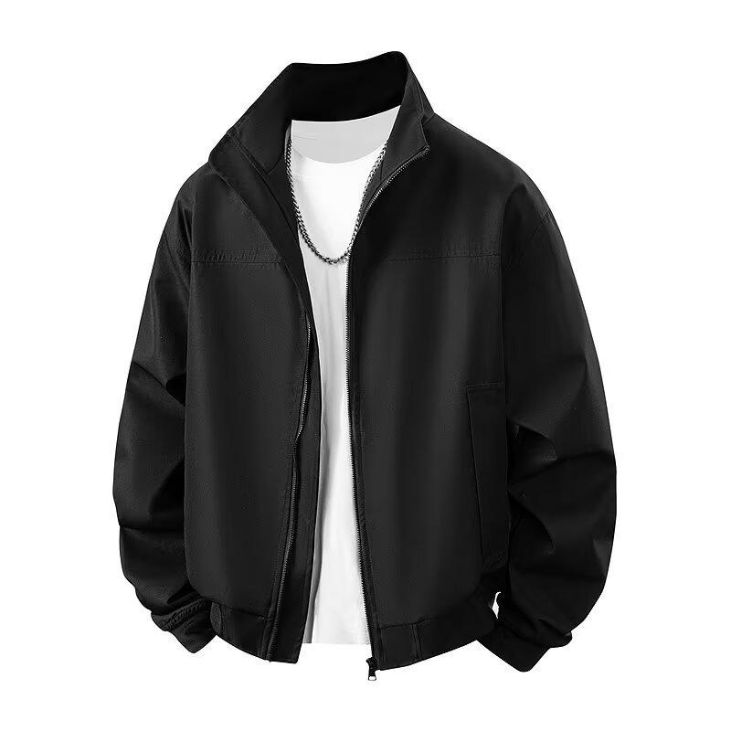 Herren Amerikanischer Stil Fliegerjacke - Frühling/Herbst Jugendlicher Windbreaker mit Stehkragen