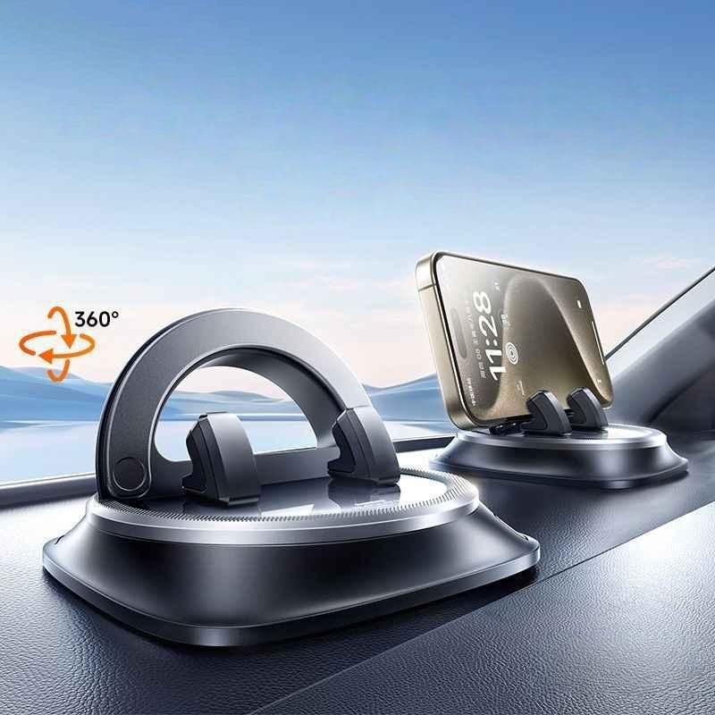 Car Phone Holder Mount 360° Rotatable Dash-Mounted Holders, Non-Slip Silicone, Waterproof, Heat Resistant GPS Navigation Holder