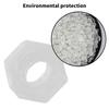 50Pcs Hex Nuts Plastic Environmental   Corrosion White Resistance Hexagonal Nuts for Industrial Accessories