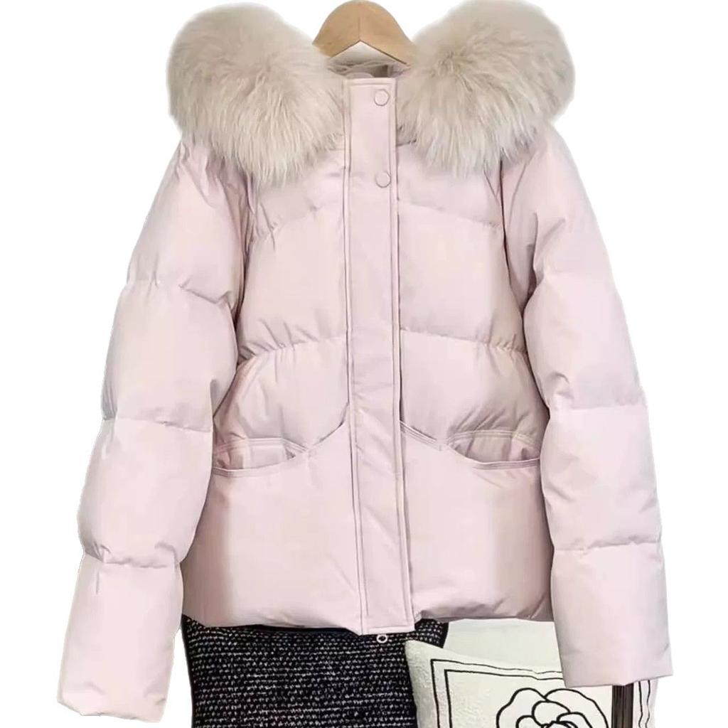 Winter New Down Cotton Clothing Loose Thickened Small Hooded Big Fur Collar Fashion Jacket Trend