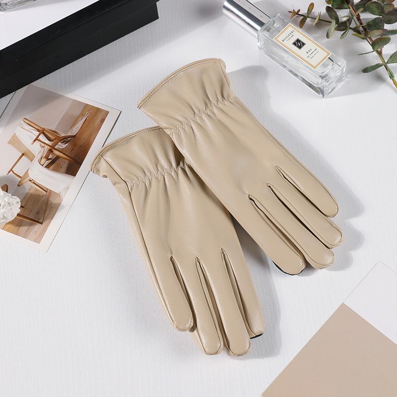 Women's Touchscreen Leather Gloves - Warm, Windproof, Fashionable for Autumn/Winter; Ideal for Outdoor Riding & Driving