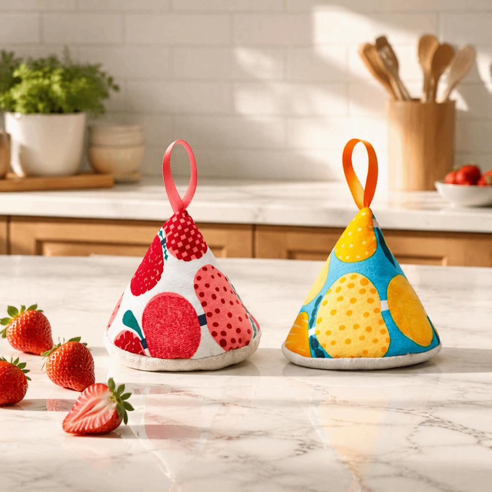 2PCS Cotton Pot Lid Protector Triangle Shape Triangle Pot Holder Durable Pot Handle Cover Kitchen
