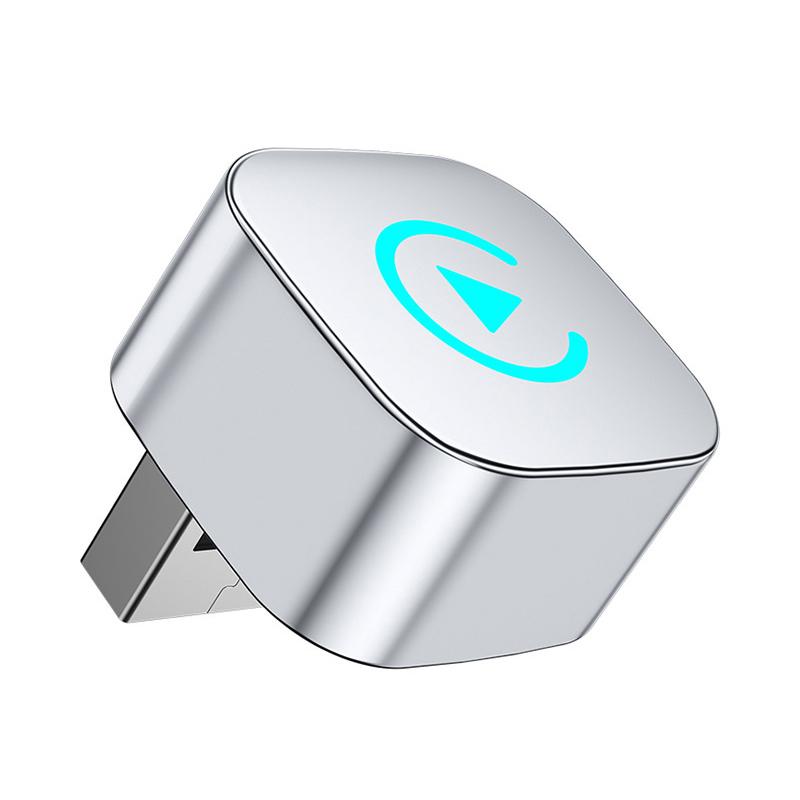 Wireless Carplay Adapter With Alarm Light For Iphone Android Auto 2In1 Wired To Wireless Ai Box Usb Connection For Truck Vehicle