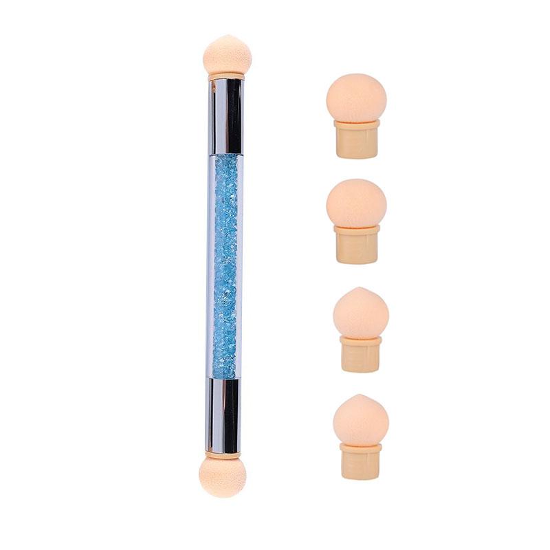 Sponge Heads Replacement Nails Color Gradient Brush Glitter Art Gel Polish Powder Dotting Pen for Manicure Tools ZJS05