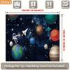 2D Flat Outer Space Banner Kids Space Adventure with Astronaut, Rocket & Solar System Backdrop