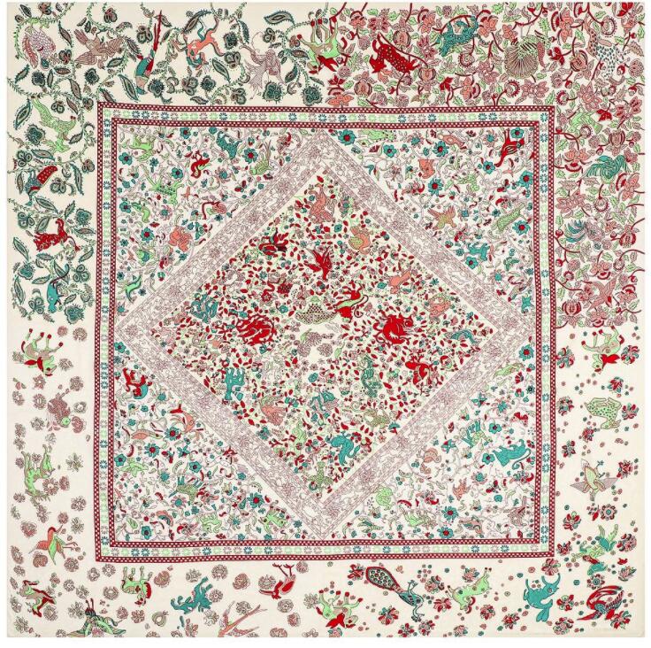 New Luxury Brand Silk Scarf Women Print Square Shawl Hijab Scarfs Female Fashion Shawls Scarves For Ladies 130*130cm