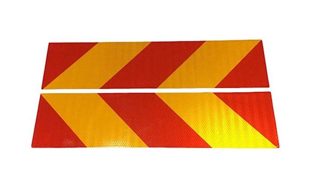 Reflector for Large Vehicles, Rear Impact Prevention, Red, Yellow, Left/Right Symmetrical, Truck, Tractor, Trailer,