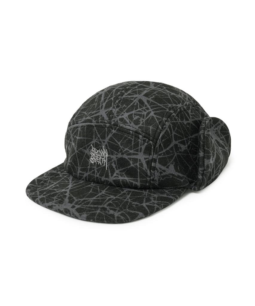 BROWNBREATH Sprawl Boucle Earflap Camp Cap - Black