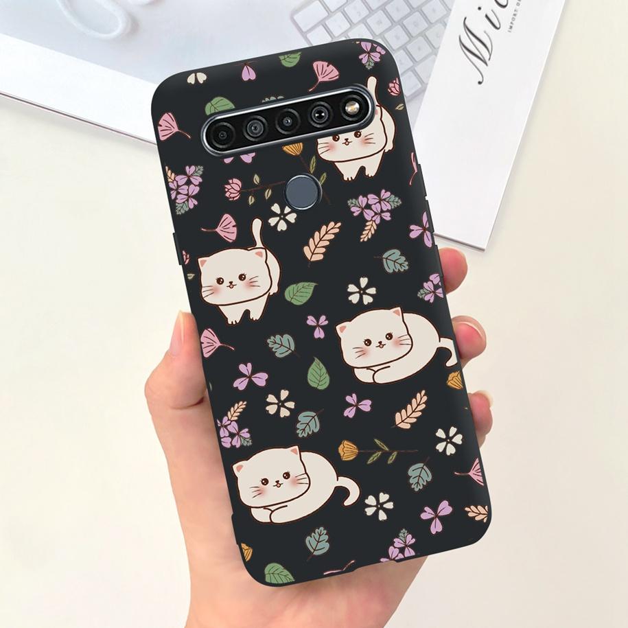 Para Funda LG K61 LMQ630EAW LM-Q630 Flor de Moda Suave Coque Fundas de Teléfono Para LG K61 2020 K 61 Cubierta Trasera de Silicona Para LGK61 Funda