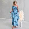 Ganzjahres-Slim-Fit Ins Wind-Mesh-Druck Hüftumschließendes Slim-Fit Schulterkleid 76