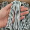 10/200 Stück U-förmige Befestigungsheringe Gartenstecker für Rollrasen-Pins Verankerungsstoff Bewässerungsschläuche Halterung Rasenflächen Barriere 10cm 15cm