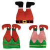 Elf Christmas Festive Leg Hat In Bright Red And Green For Merry Decorations Holiday