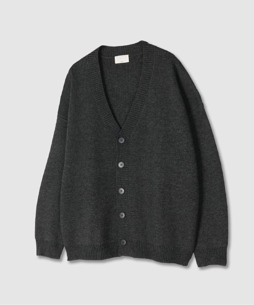 Andagain Minimal Basic Oversized Cardigan (Dark Gray