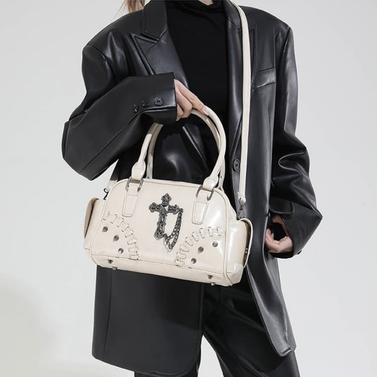 Studded Boston Bag Women's Shoulder Bag