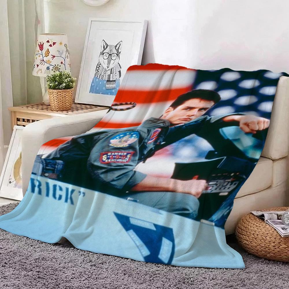 Top Gun Maverick Movie Theme Printed Flannel Blanket Ultra Soft Throw Blanket For Bedroom Bed Sofa Party Decor Birthday Gift