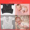 Tuta in Pizzo per Bambina e Bambino per Neonato in Tessuto di Nylon con Maniche Corte Perfetta per Sessioni Fotografiche