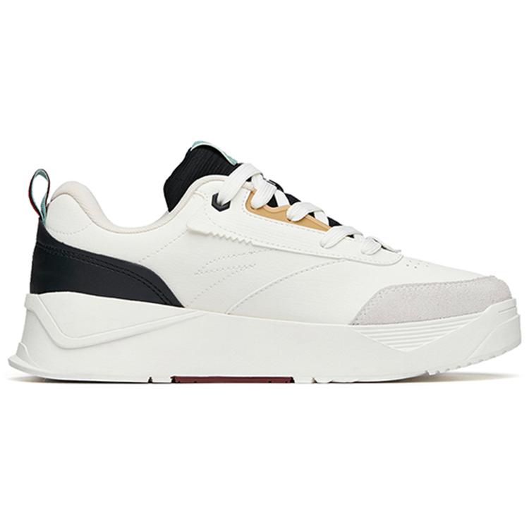 Anta Life Collection Lightweight Low Top Skateboard Shoes Men's White Black Yellow 912238081-5