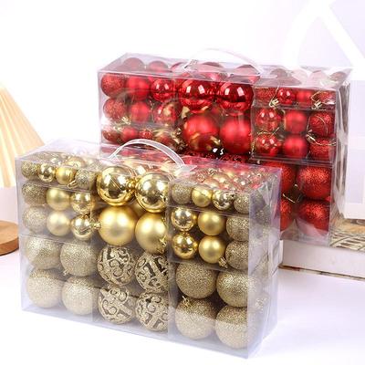 Boxed Set of 100 Christmas Ball Ornaments - 3/4/6cm Tree Decorations