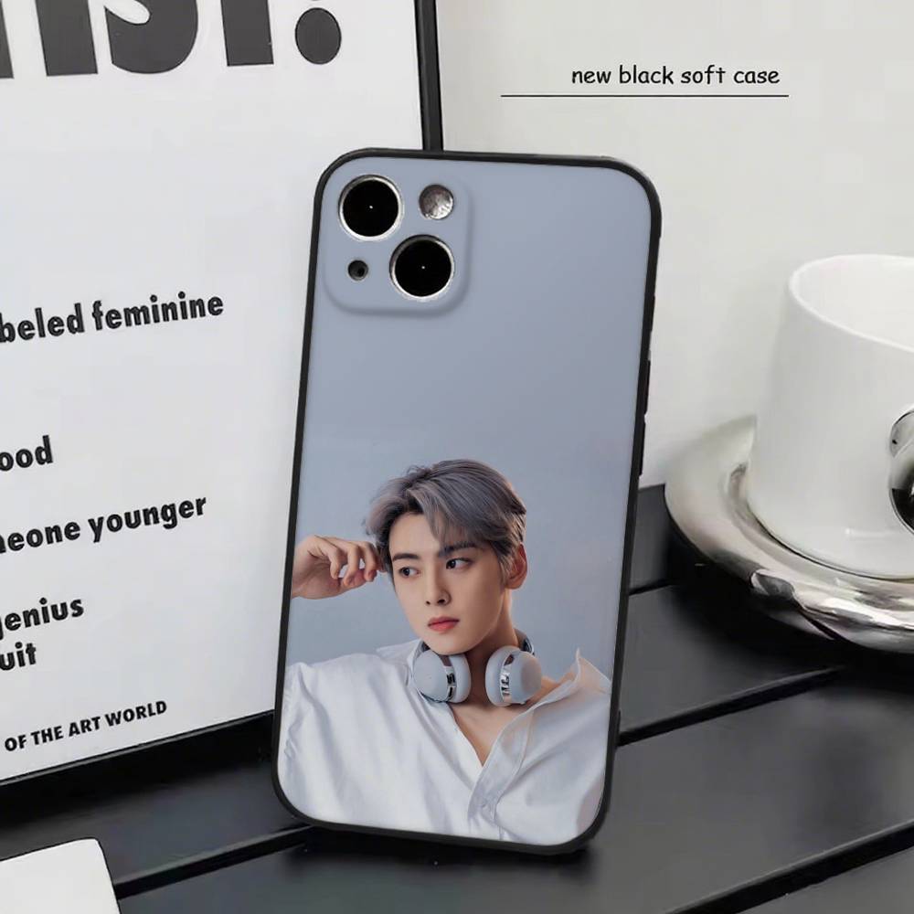 Korean Actor Cha E-Eun Woo Phone Case Silicone Soft For IPhone 17 Air 16 15 14 13 12 11 Plus Pro Max Plus