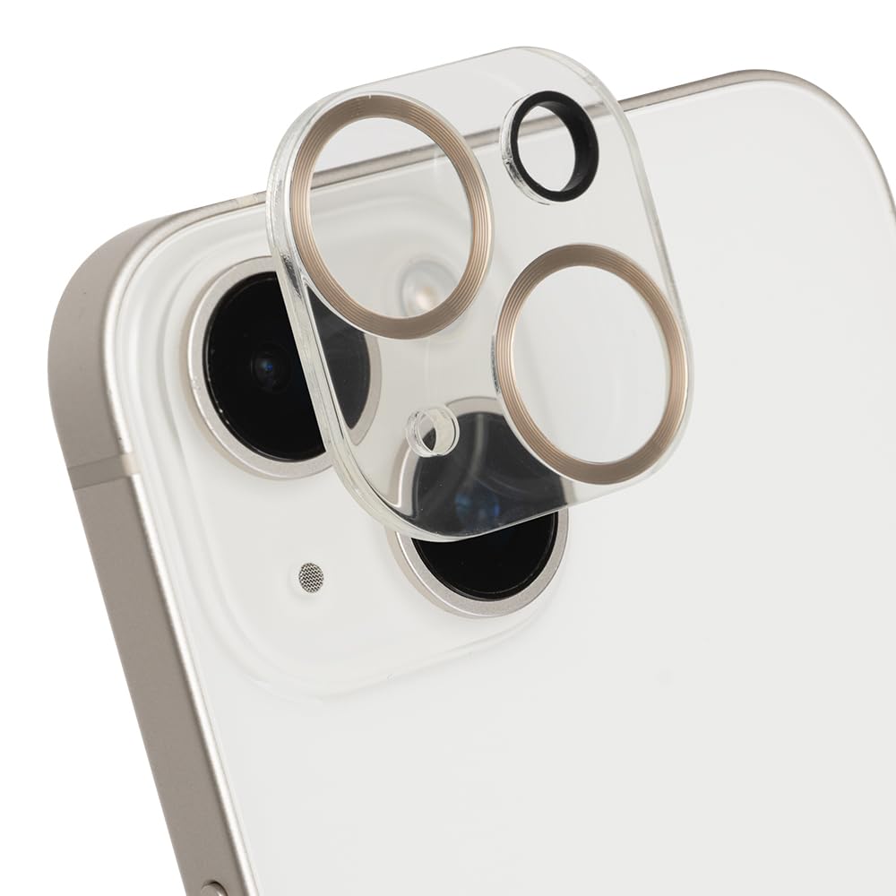 

iFace iPhone Plus Защитное стекло для объектива камеры Plus Объектив камеры Камера Объектив камеры 9H Защита от царапин 14/14, (Металл Золото) [iPhone 14/14 Защита,