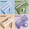 High-Capacity Transparent Pencil Case for Exams, Multipurpose Makeup Bag, Convenient Stationery Organizer