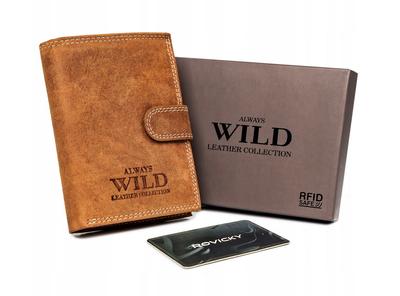 Men's Leather Wallet with an External Payment Pocket - Always Wild