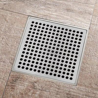 Square Drain Cover Stainless Steel Bathroom Shower Sink Strainer Drain Hair Filter Cover Bathroom Kitchen Sink Drain Protector