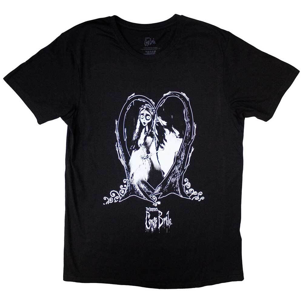 Corpse Bride Heart T-Shirt Black New Unisex T-Shirt L