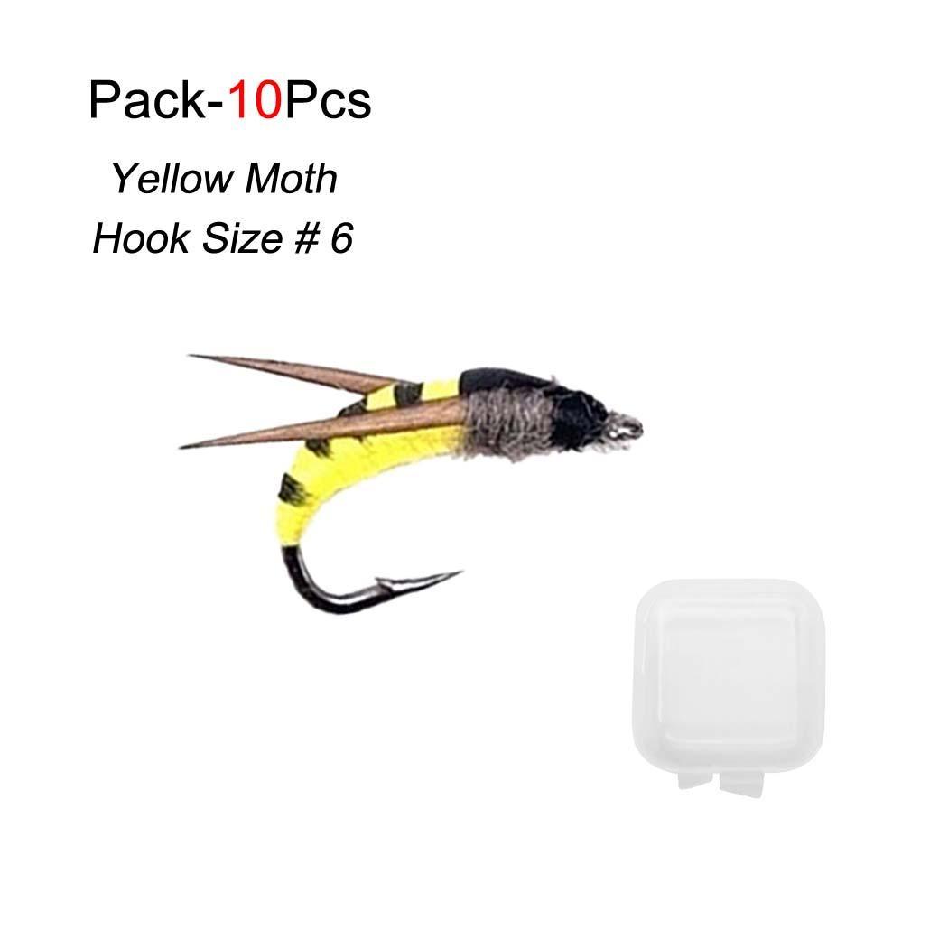 

5/10/15/20/25 шт., реалистичная нимфа, муха для форелевых мух, рыболовная приманка, искусственная приманка для насекомых, приманка для рыбалки на мушку 10Pcs/Set(No Box)