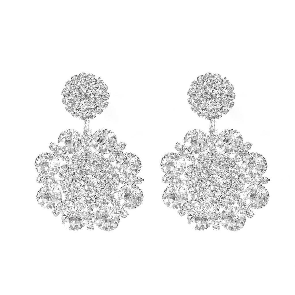 Exquisite High-End Snowflake Diamond Stud Earrings: Stylish and Elegant