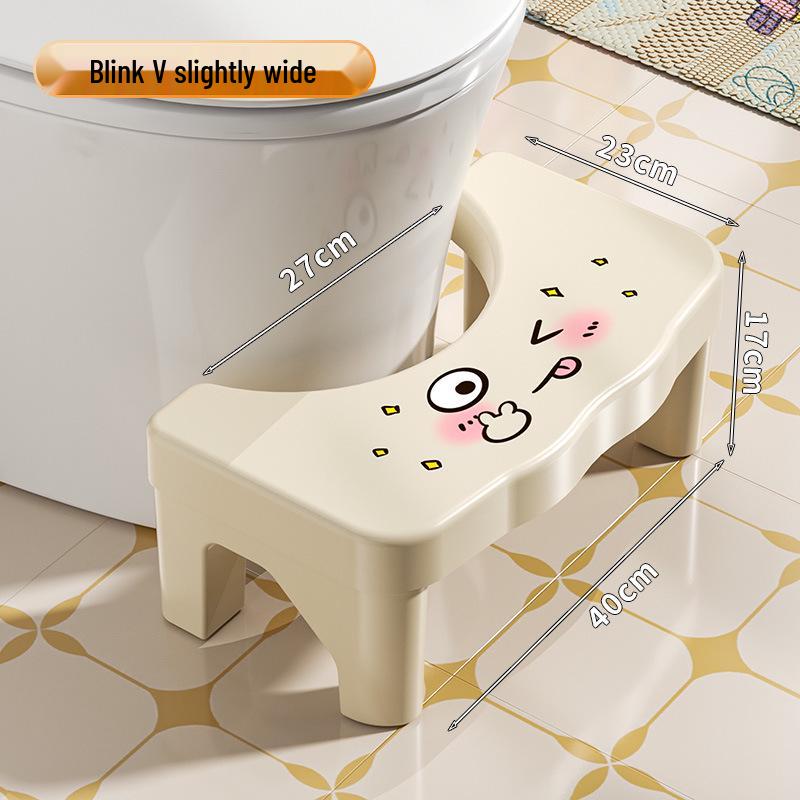 

Утолщенная пластиковая подставка для ног для ванной для приседающего туалета и беременных женщин Toilet Chair