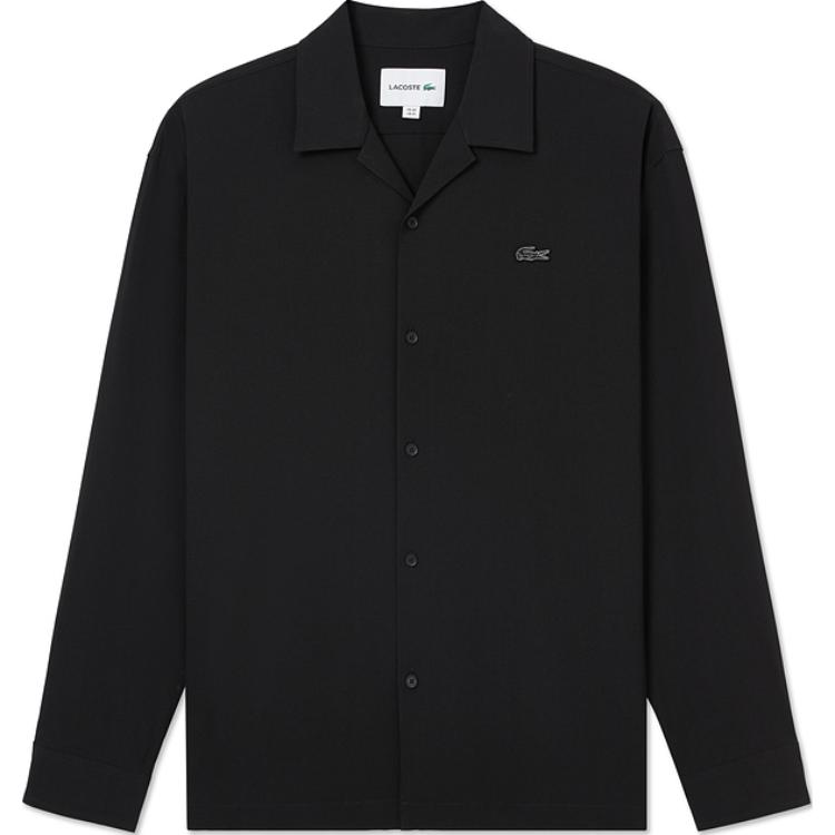 LACOSTE Shirts Men's Black Lapel Moderate CH9140-031