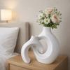2026 Latest Models Home Decor Minimalist Imitation Ceramic Vase Modern Removable Hollow Nordic Vase Plastic Vase Set Bedhead